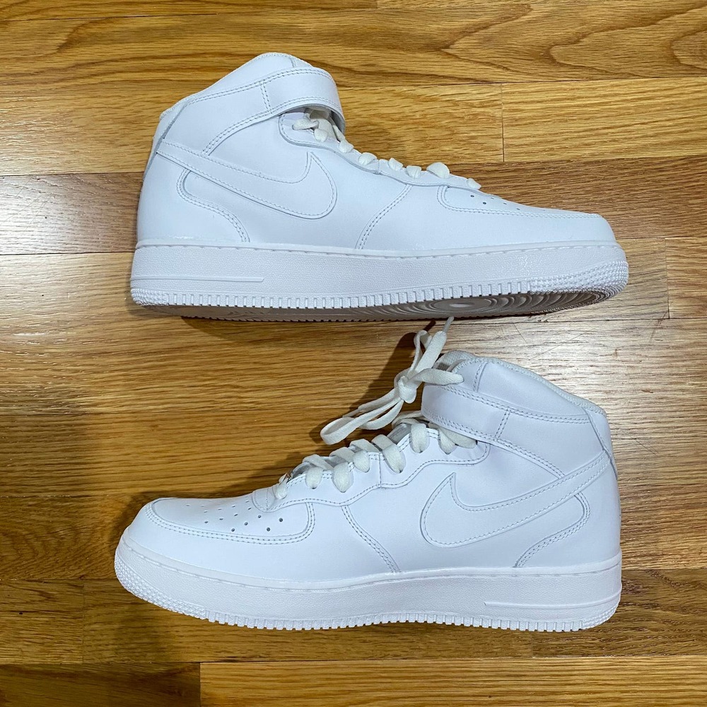 Nike Air Force 1 Mid '07 White/White Mens 11 CW2289-111 New - Picture 4 of 7